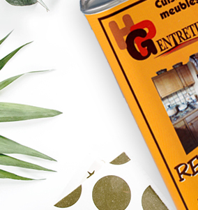 Le r�novateur pour meuble HGP Entretien � base d'orange, fabriqu� par LACO. Nettoie, ravive, d�graisse et prot�ge le bois.